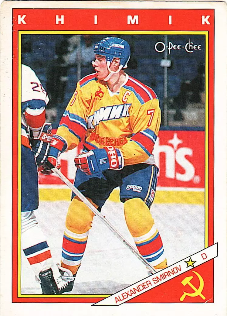 Хоккейная карточка 1991-92 O-PEE-CHEE Inserts 60R Александр Смирнов