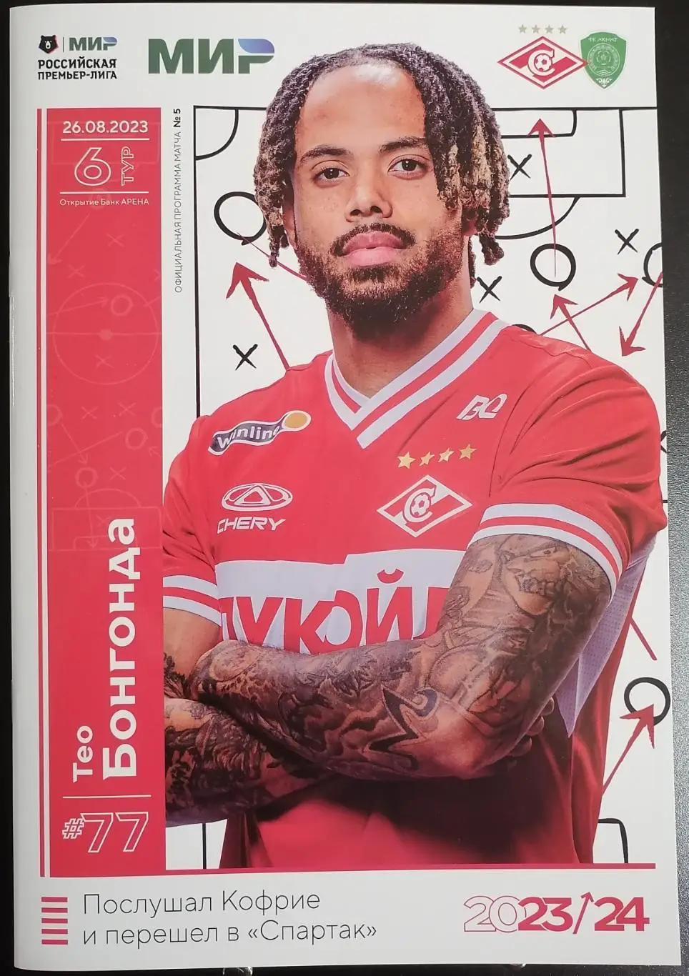 СПАРТАК МОСКВА - ФК АХМАТ Грозный 26 августа 2023 Программа