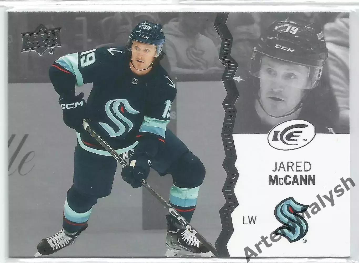 Карточка НХЛ.Upper Deck Ice 2023-24. Jared McCann (Джаред Макканн) Сиэтл Кракен