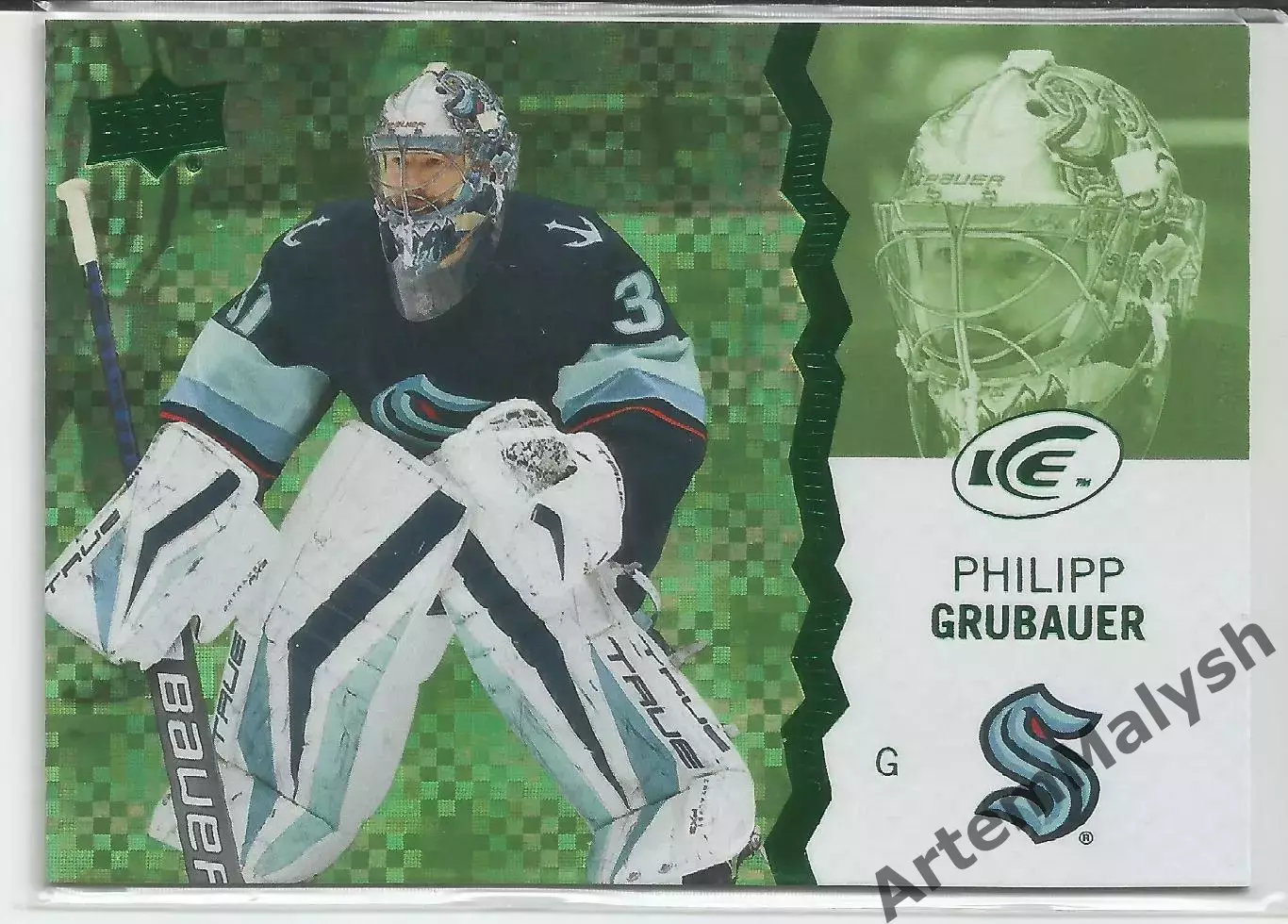 Карточка НХЛ.Upper Deck Ice 2023-24.Philipp Grubauer (Филипп Грубауэр) - Сиэтл