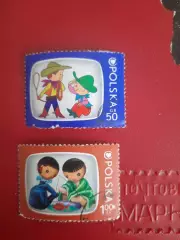 Марки Польша Телевизор мультфильмы