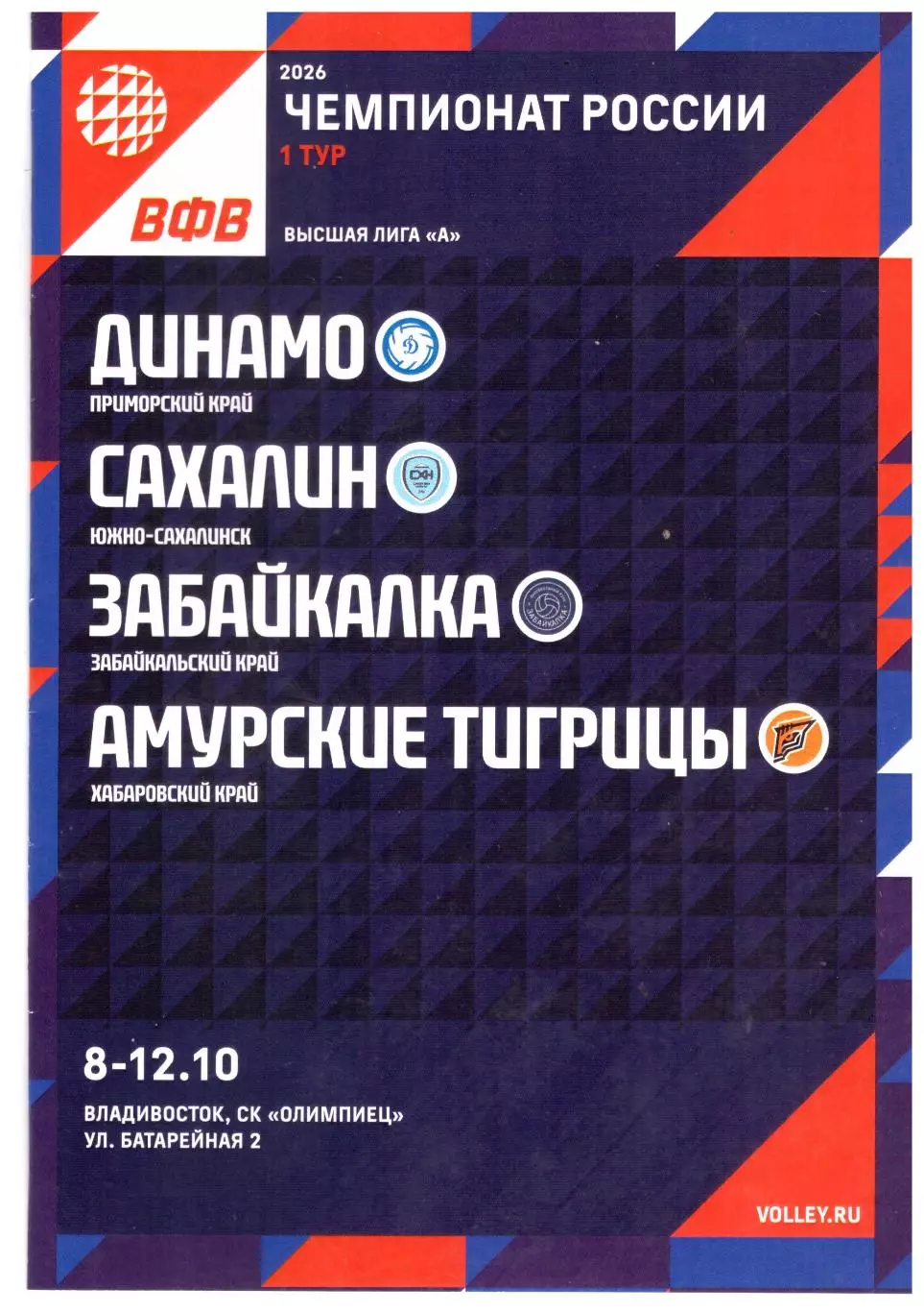 Динамо Владивосток Забайкалка Чита Амурские тигрицы Хабаровск Сахалин 2025