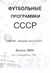 Футбольные программки СССР. СКА Хабаровск 1987