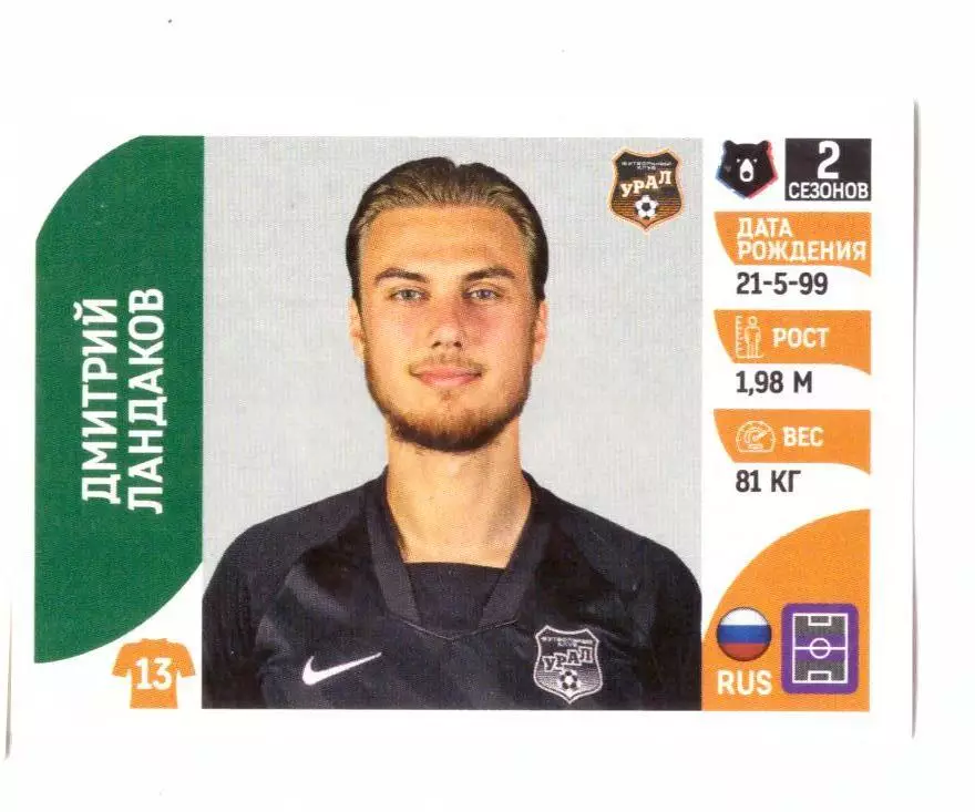 Дмитрий Ландаков Урал Екатеринбург Панини РПЛ 2021-2022