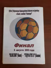 Колесник Выкса Гидроагрегат Павлово 2003 Финал Кубок Нижегородской области