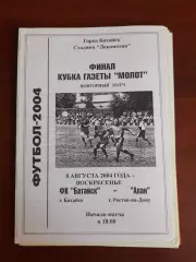 ФК Батайск - Алан Ростов-на-Дону (2004) Финал Кубок газеты Молот