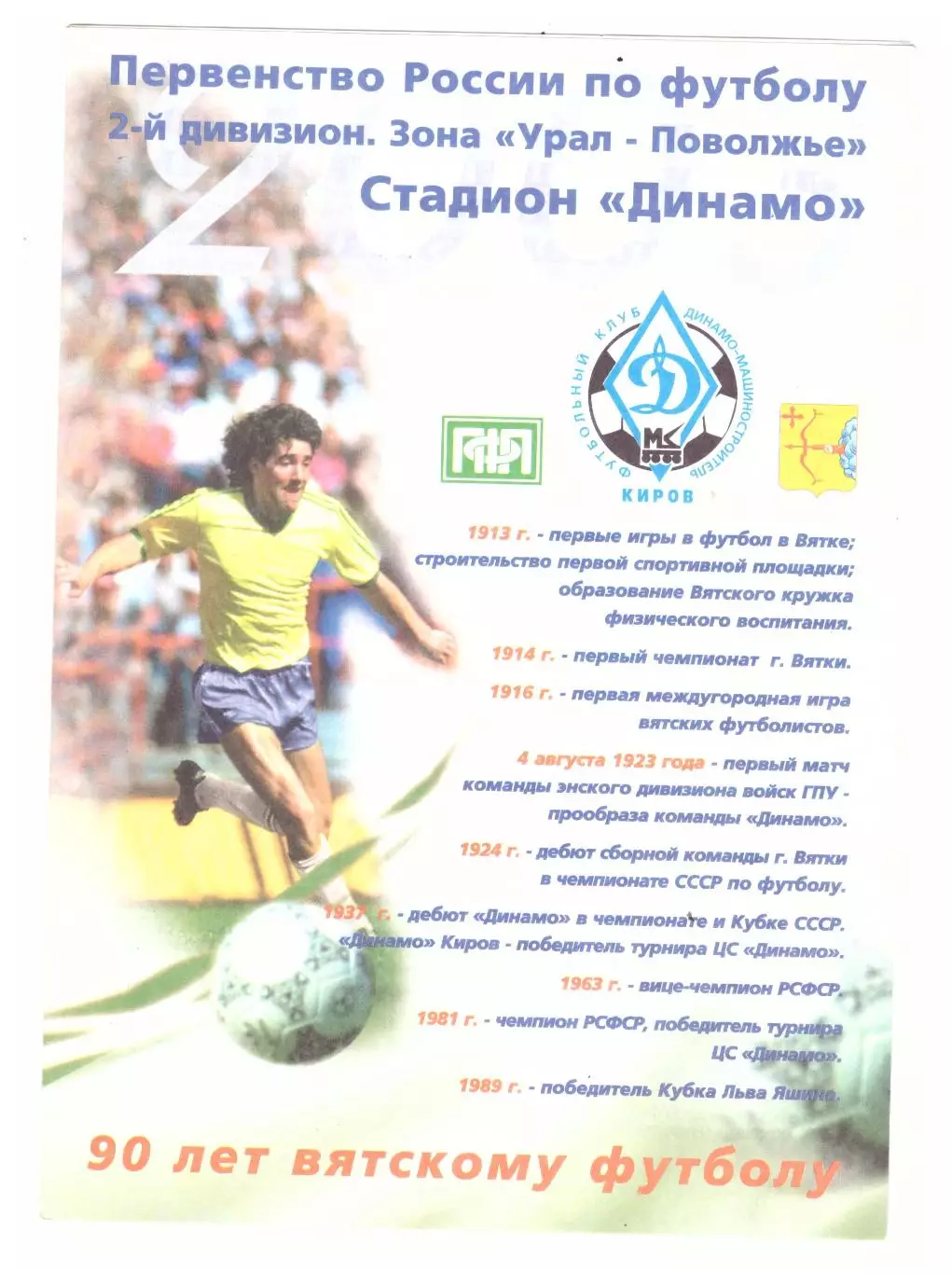 Динамо-Машиностроитель Киров - Энергетик Урень 24.08.2003