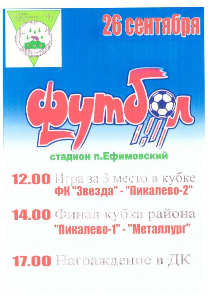 Финал Кубка Бокситогорского района 2009 (Пикалево, Бокситогорск)