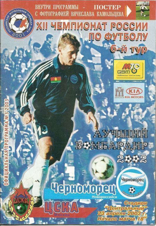 Черноморец Новороссийск - ЦСКА 2003