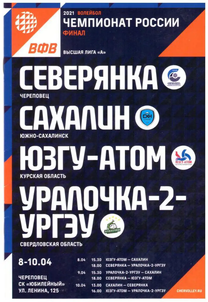 Сахалин Курск Череповец Екатеринбург (тур Финала четырех в Череповце) 2021