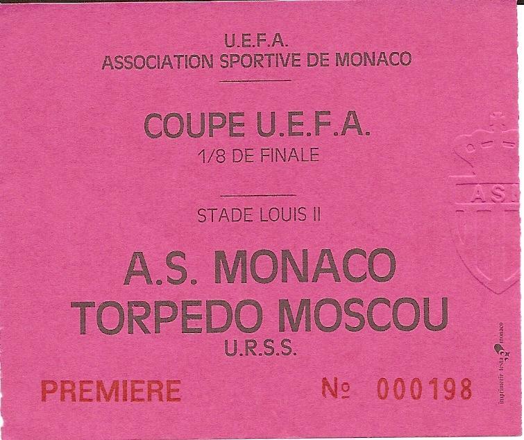 Монако - Торпедо Москва 11.12.1990