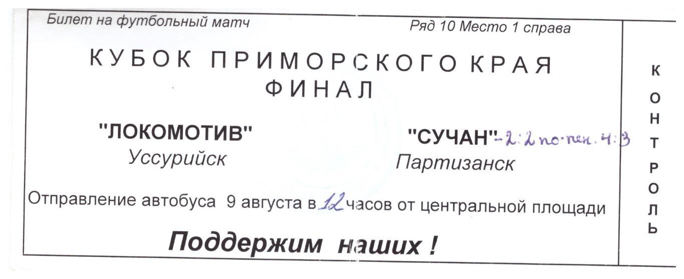 Локомотив Уссурийск - Сучан Партизанск. Финал Кубка Приморского края 2003 года