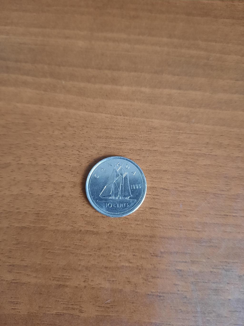Канада 10 центов 1995
