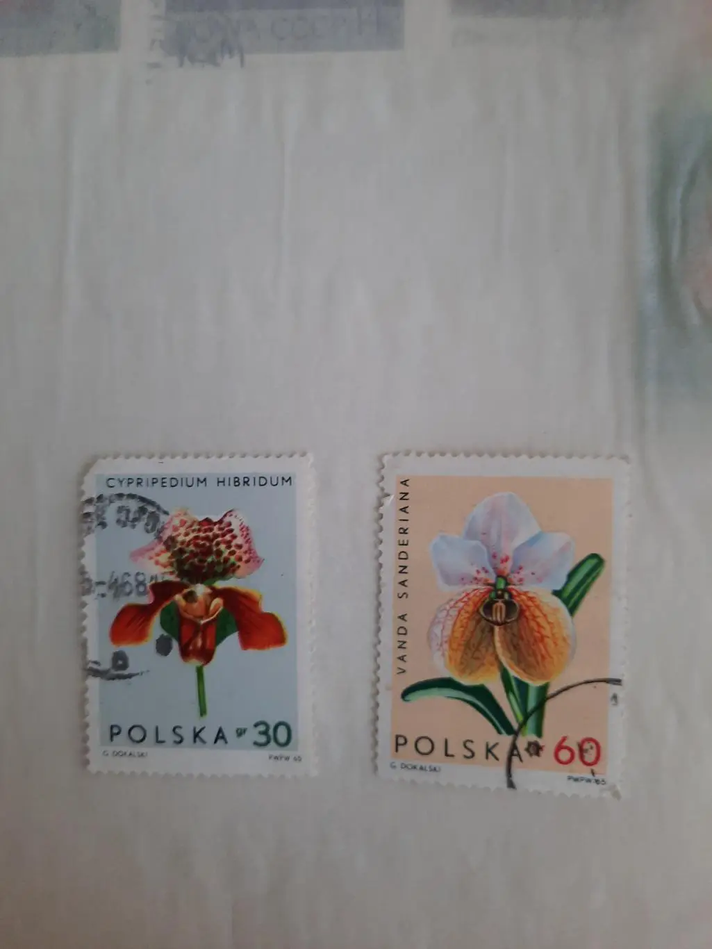 Марки. Польша. Цветы. 2 марки