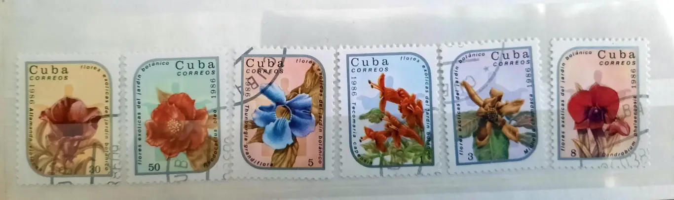 Куба. 6 марок. Цветы.