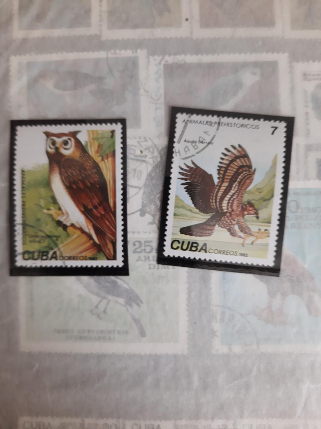 Марки Куба птицы 2 марки 1982 год