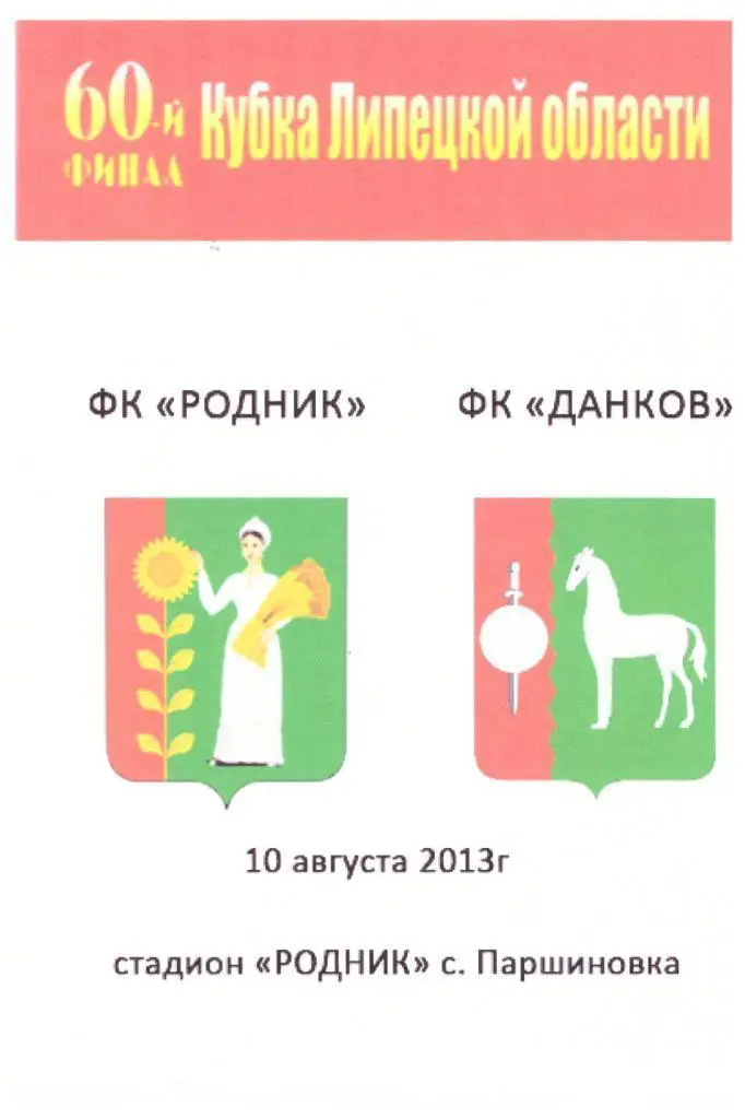 Родник Паршиновка - ФК Данков. Финал Кубка Липецкой области 2013