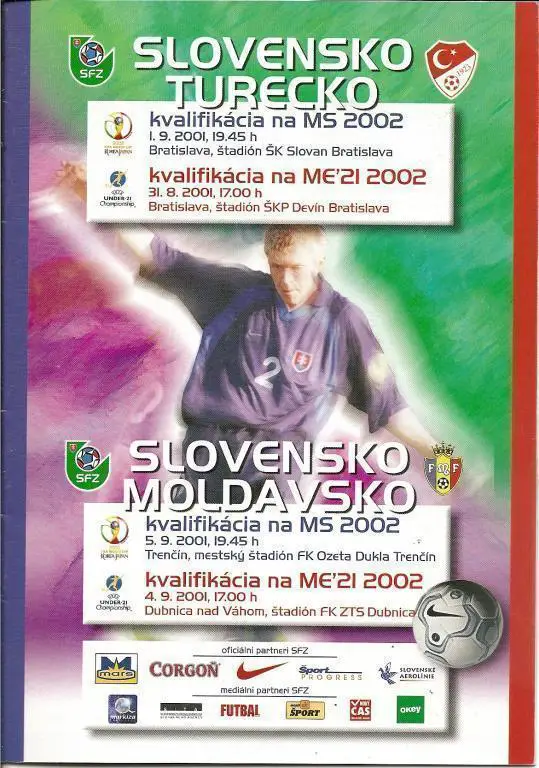 Словакия - Турция / Молдова 2001
