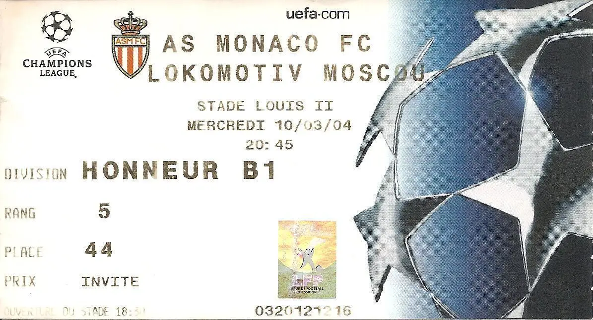 Монако - Локомотив Москва 10.03.2004