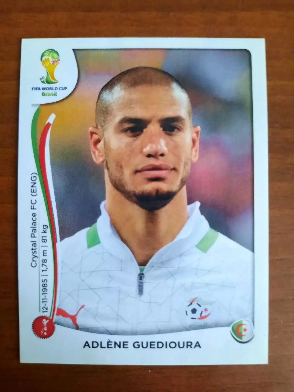 ЧМ-2014 Бразилия Панини № 588 Адлен Гедиура