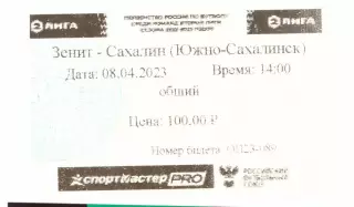 Зенит Пенза - Сахалин 08.04.2023