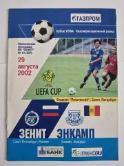 Зенит Санкт - Петербург - Энкамп Андорра - 2002