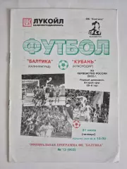Балтика Калининград - Кубань Краснодар 31.07.2003
