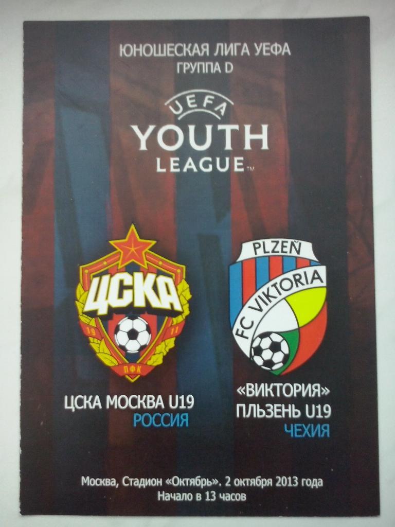ЦСКА (Москва) - Виктория (Пльзень) - 2013, Юношеская Лига УЕФА