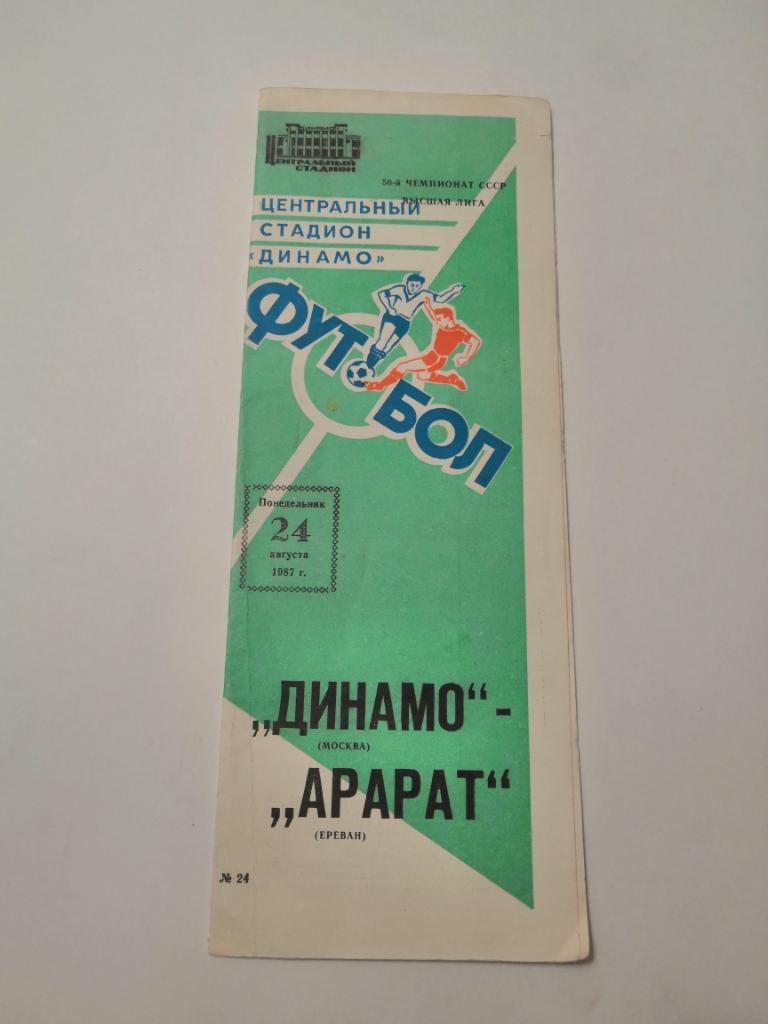 Динамо Москва - Арарат Ереван - 24.08.1987