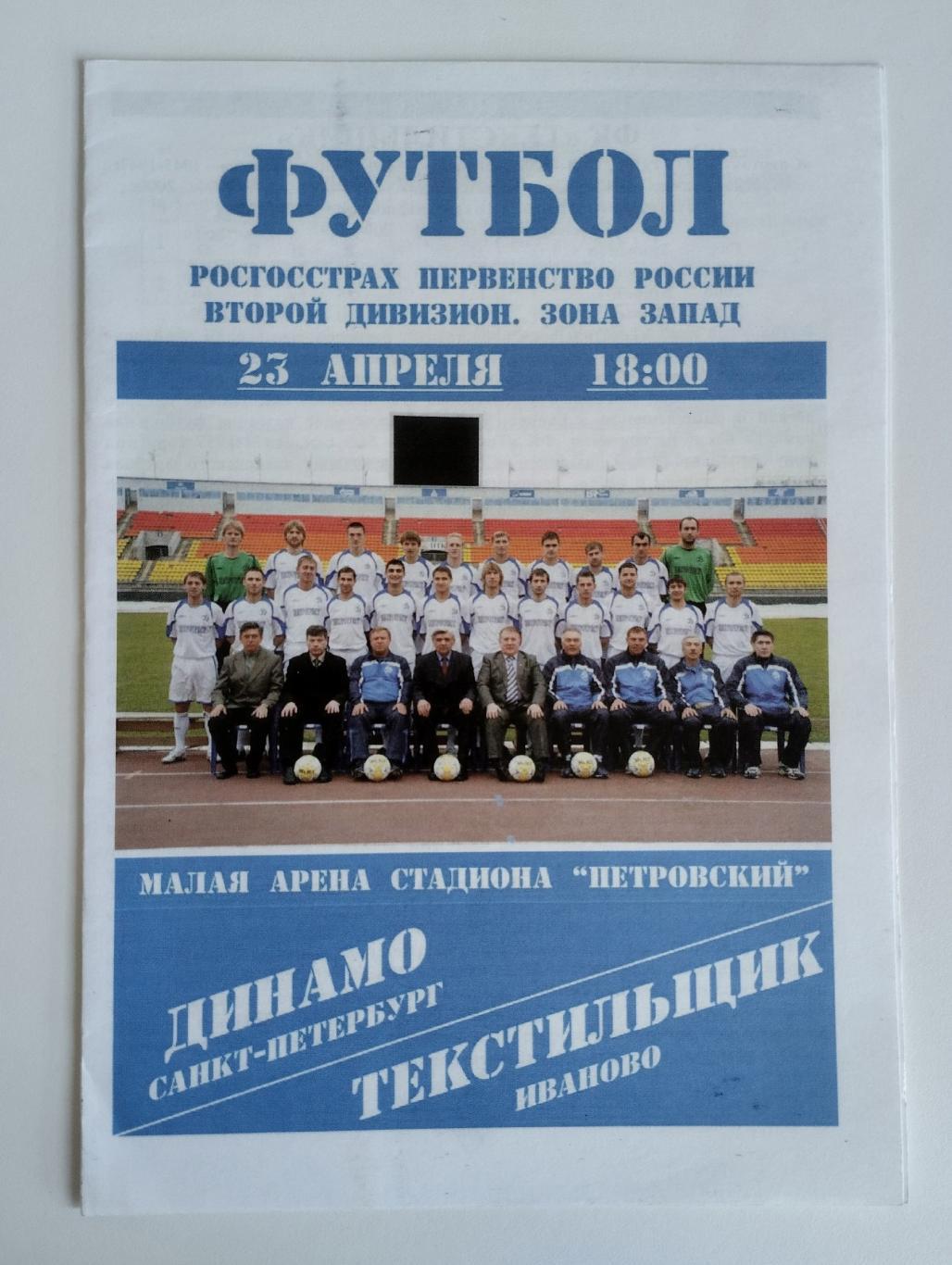 Динамо Санкт-Петербург - Текстильщик Иваново, 23.04.2008