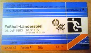 Билет ГДР - СССР 1983 год