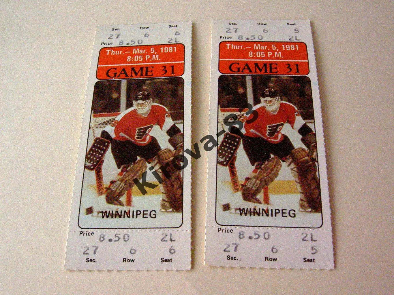 НХЛ Филадэльфия Флайерс - Виннипег 1981