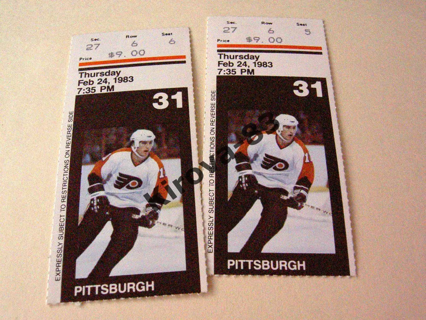 НХЛ Филадэльфия Флайерс - Питсбург Пингвинз 1983