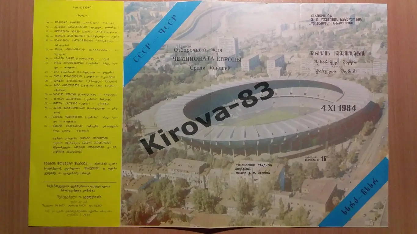 СССР - ЧССР 1984 Юношеский Чемпионат Европы