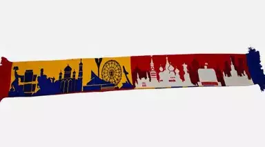 Футбольный шарф (роза) ФК Ростов — Спартак Москва (Двусторонний) 2