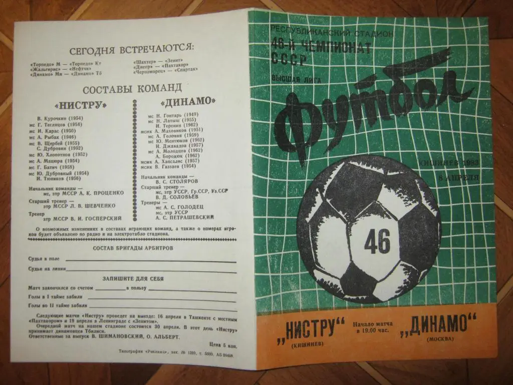 1983 Нистру - Динамо(Москва)