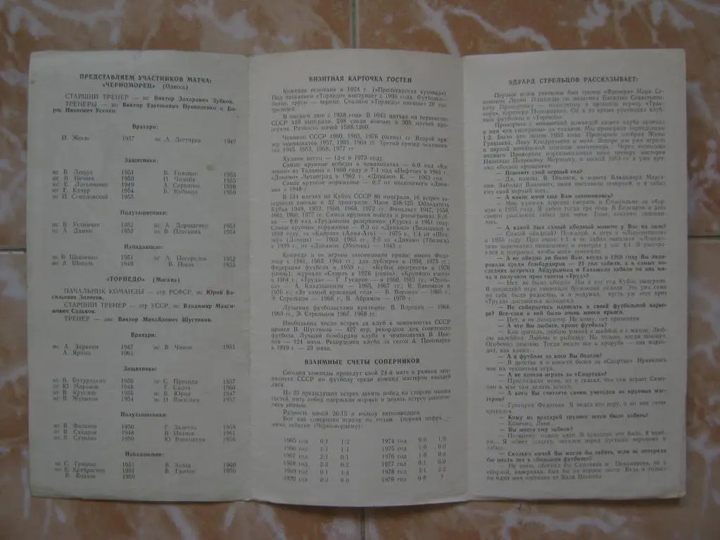 1979 Черноморец - Торпедо(М) 1