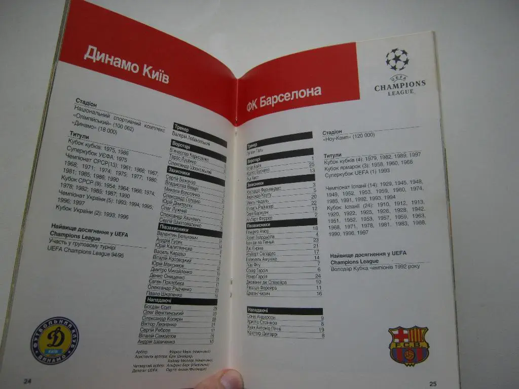 1997 Динамо(Киев) - Барселона(Испания) 1