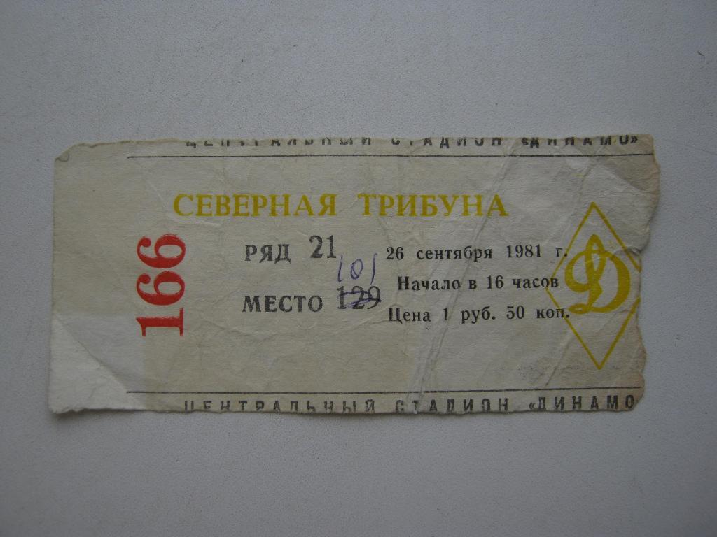 26.09.1981 Динамо(Москва) - СКА(Ростов)