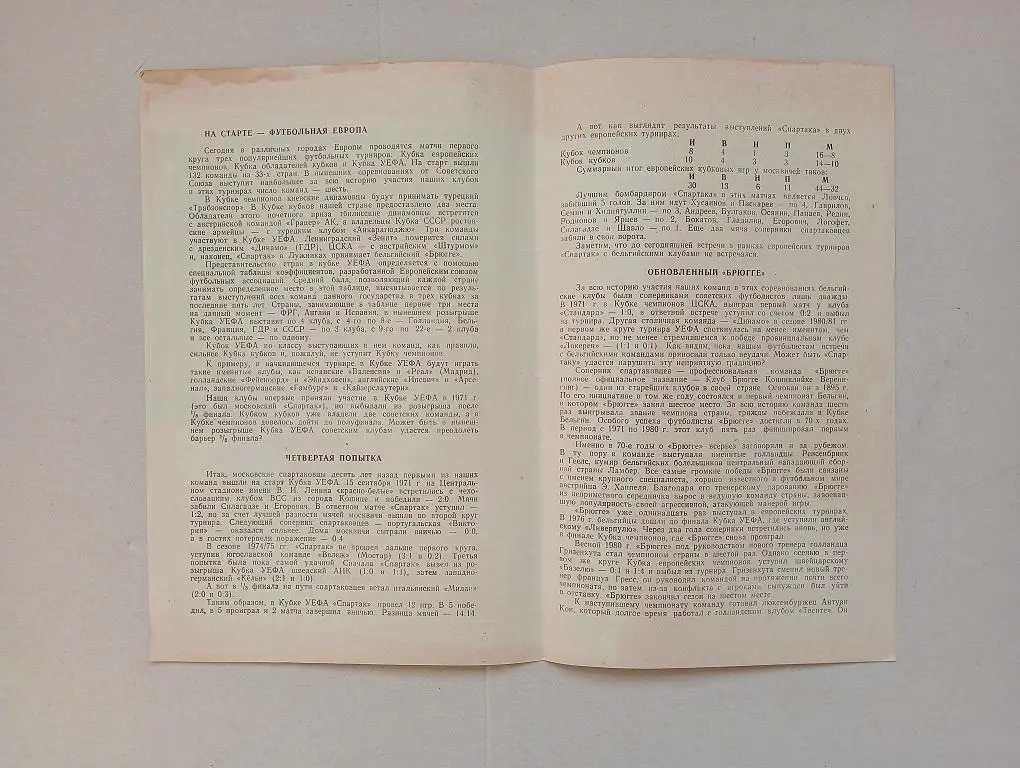 1981 Спартак(Москва) - Брюгге(Бельгия) кубок УЕФА 1