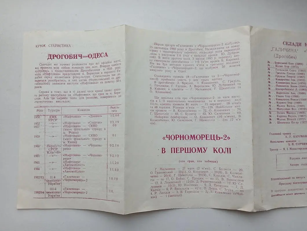 1994 Галичина(Дрогобыч) - Черноморец-2(Одесса) 1