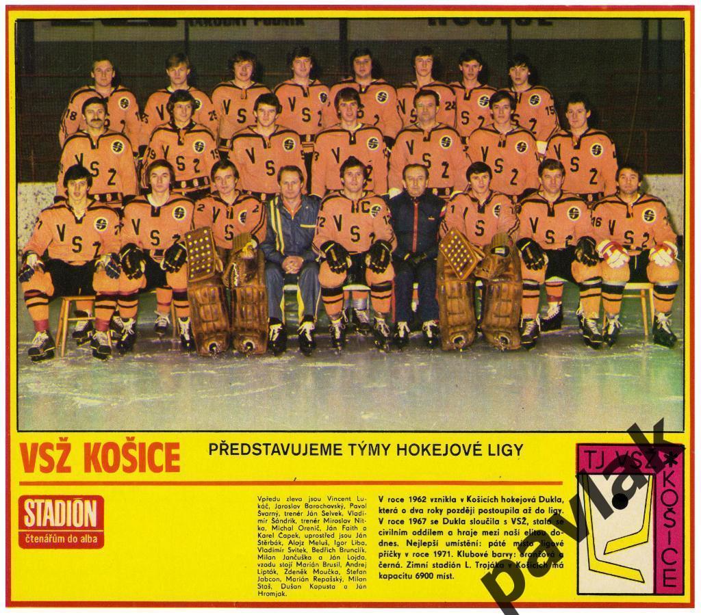 Постер из журнала Стадион (Прага) 1981 Кошице