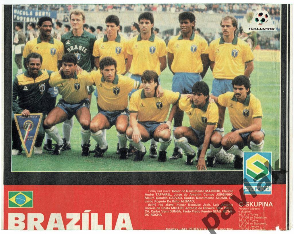 Постер из журнала Старт (Братислава) 1990 Бразилия