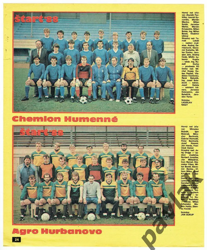 Постер из журнала Старт (Братислава) 1988 Чемлон, Агро