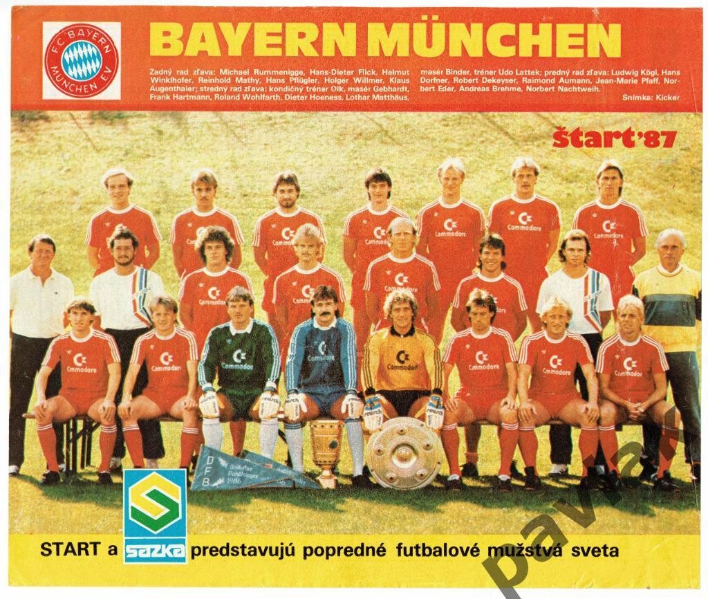 Постер из журнала Старт (Братислава) 1987 Бавария