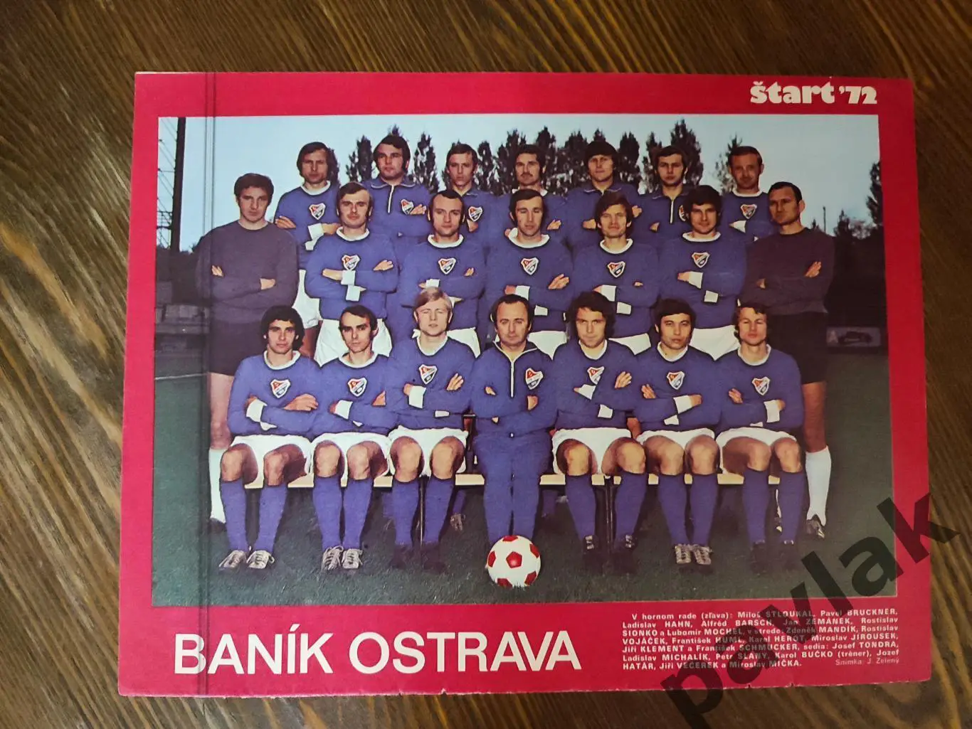 Постер из журнала Start 1972 Баник Острава
