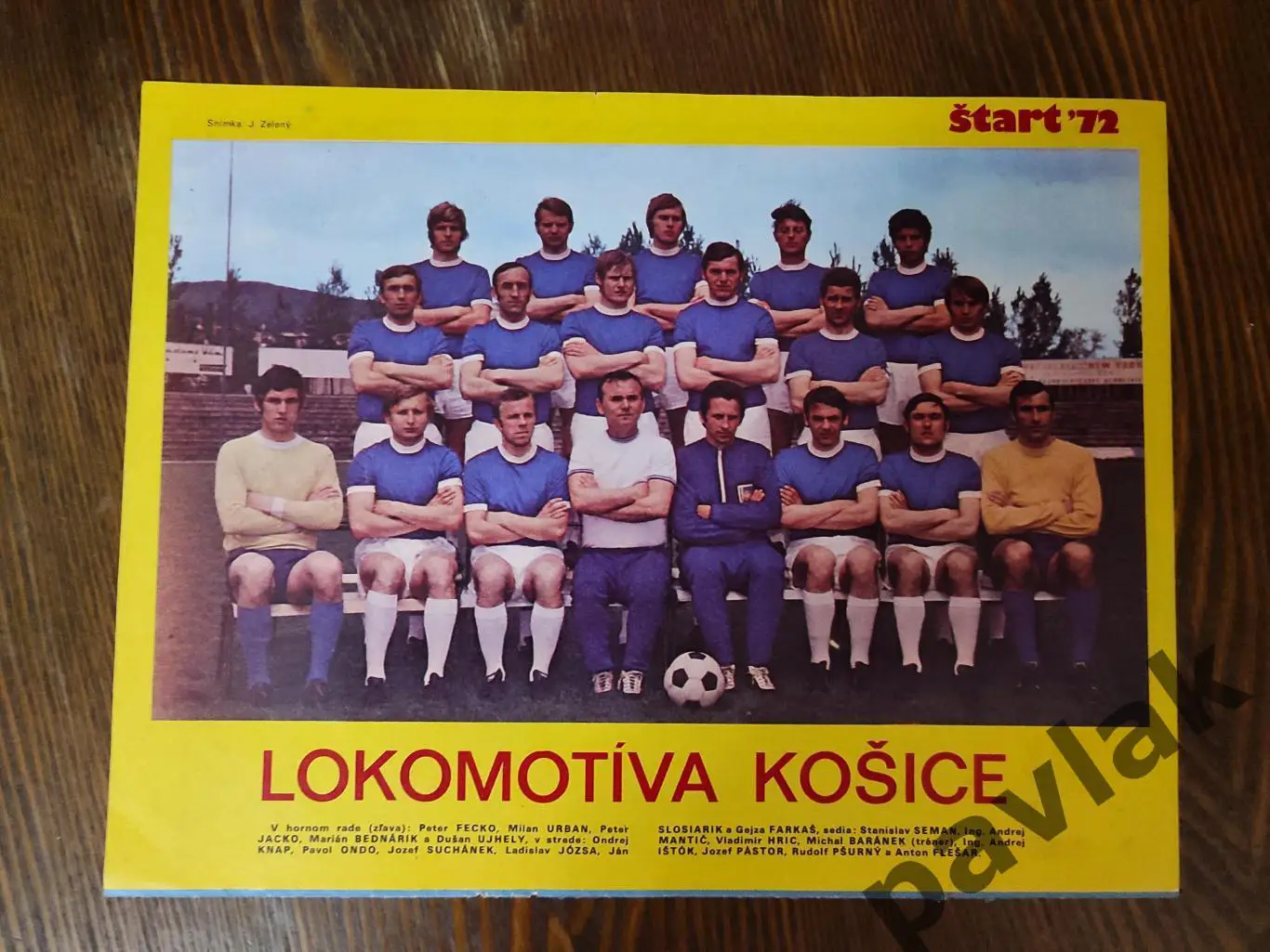 Постер из журнала Start 1972 Локомотив Кошице