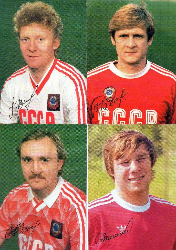 Открытка с автографом. В.Бессонов. Динамо Киев