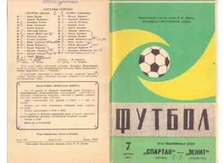 Спартак Москва - Зенит Ленинград 1984