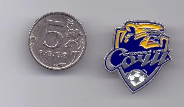 Значок, ФК Сочи, официальный клубный 2019 год, на заколке